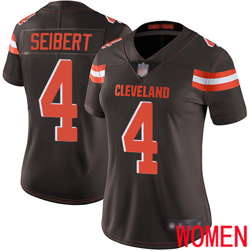 Cleveland Browns Austin Seibert Women Brown Limited Jersey 4 NFL Football Home Vapor Untouchable